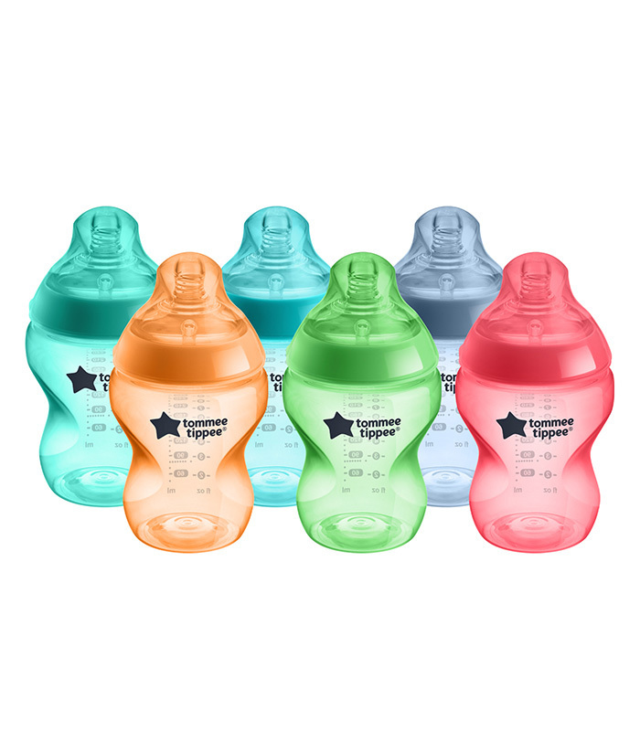 Tommee Tippee Bottles Closer to Nature 260 ml Bright x6 pcs